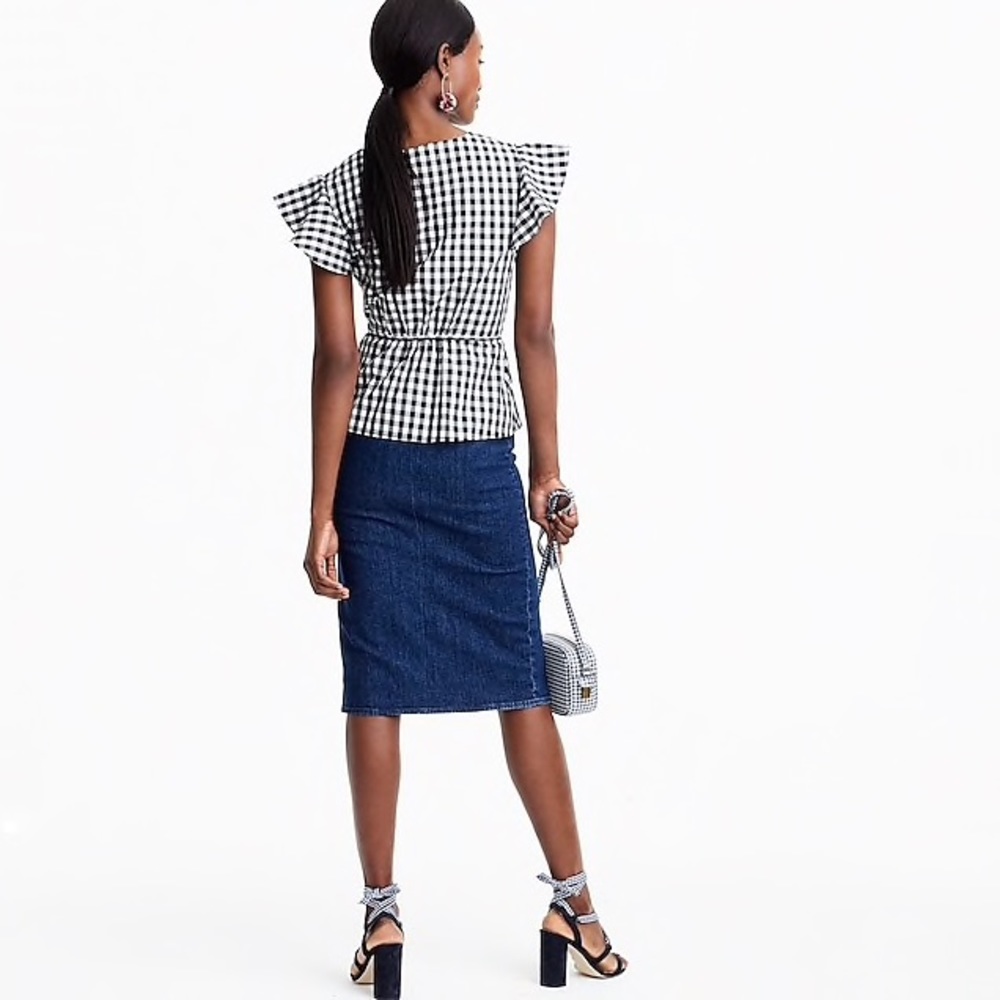 J. Crew flutter sleeve wrap top - Picture 4 of 7